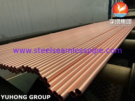 Tubo senza cuciture (Smls) ASTM B111 C12200, tubo senza cuciture in lega di rame di alta qualità