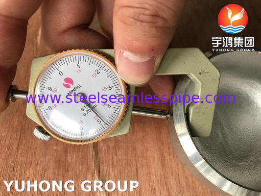 I condensatori dei montaggi B16.9 ASTM A403 WP304L della saldatura testa a testa del cappuccio lo scambiatore di calore