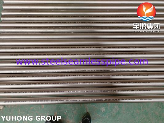 Barre cave ASTM A312 TP304, a parete spessa, utilizzate per la produzione di flange e macchinari