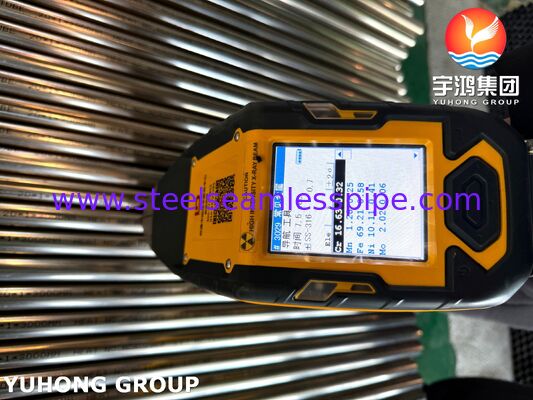 A249 TP316L Tubo saldato in acciaio inossidabile ricoperto di calore, per scambiatori di calore / caldaie / condensatori