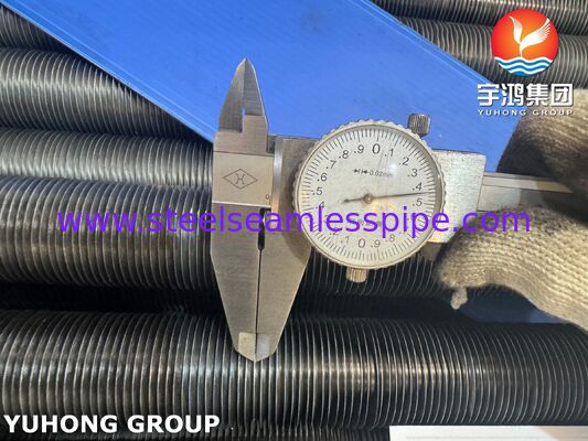 Tubo alettato avvolto con piedino a L in alluminio AL1060 su tubo base ASTM A179