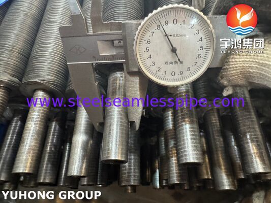 Tubo alettato avvolto con piedino a L in alluminio AL1060 su tubo base ASTM A179