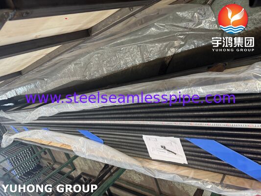 Tubo alettato avvolto con piedino a L in alluminio AL1060 su tubo base ASTM A179