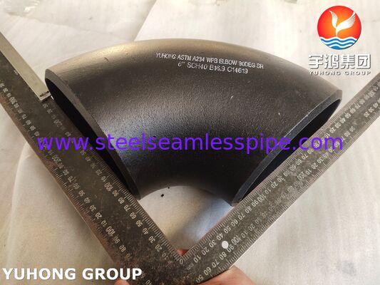 Fittings per tubi senza cuciture in acciaio al carbonio, A234 WPB Elbow for Pressure Piping ASME B16.9