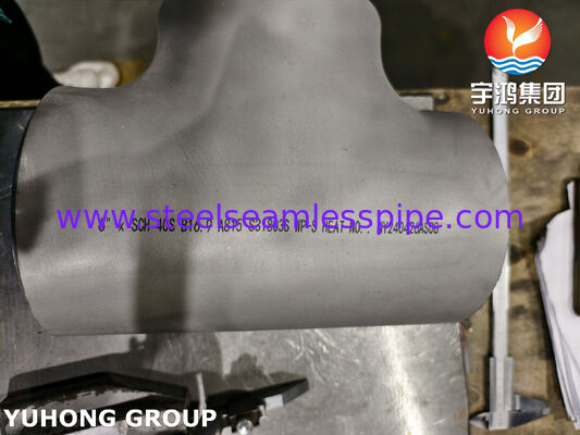 ASTM A815 UNS S31803 Fitting in acciaio duplex ASME B16.9 Buttweld Duplex 2205 Equal Tee