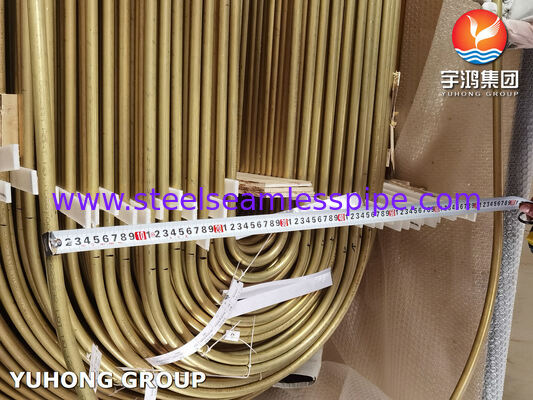 Tubo senza saldatura a U ASME SB111 C68700 Ottone Alluminio Arsenicale con Attacco da Impatto