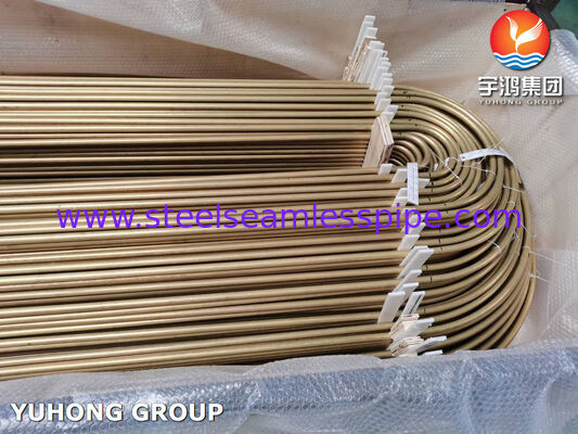 Tubo senza saldatura a U ASME SB111 C68700 Ottone Alluminio Arsenicale con Attacco da Impatto