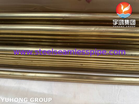 Tubo in lega di rame senza saldatura per scambiatori di calore ASTM B111 C44300 Ottone ammiragliato arsenicale