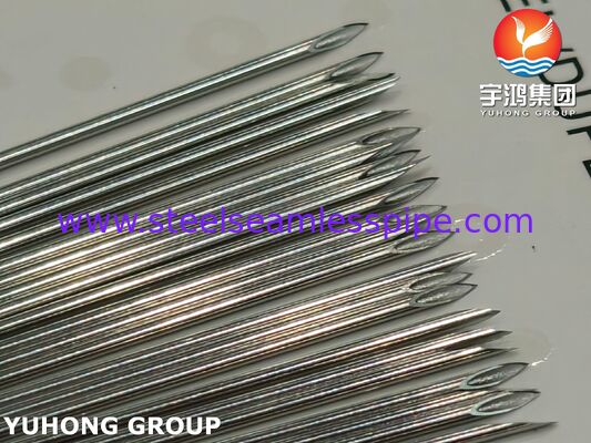Tubo di ago per iniezione medica in acciaio inossidabile tri-beveled, ISO9626 ISO7864 SUS304