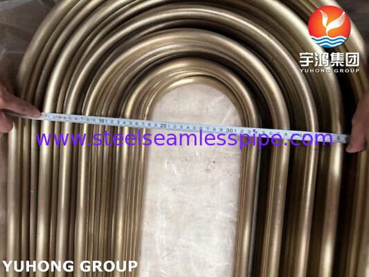 ASME SB111 C44300 Tubo in lega di rame U-Bend per scambiatori di calore