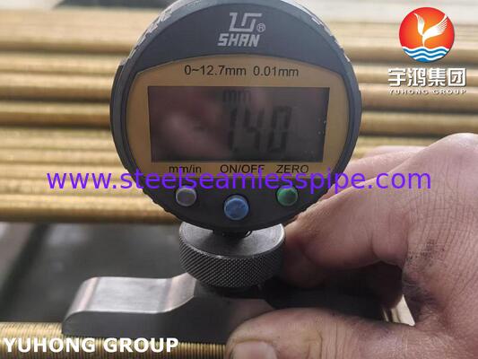 ASME SB111 C68700 Tubi a pinna bassa per scambiatori di calore a conchiglia e tubi