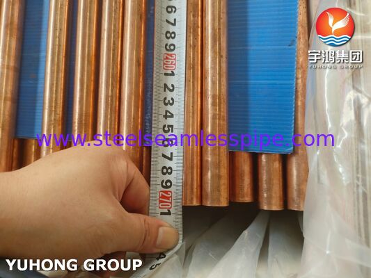 Tubo senza saldatura in rame ASTM B111 C12200 disossidato al fosforo per condensatore dello scambiatore di calore