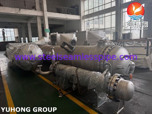 ASME SB516 Condensatore a rivestimento a guscio e tubo di scambiatori di calore Monel400 per torre atmosferica