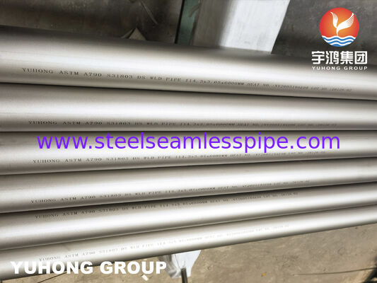 Tubo saldato duplex in acciaio inossidabile ASTM A790 UNS S31803 per servizi industriali corrosivi