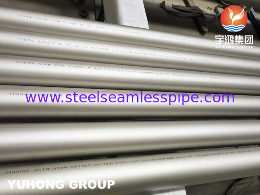Tubo saldato duplex in acciaio inossidabile ASTM A790 UNS S31803 per servizi industriali corrosivi