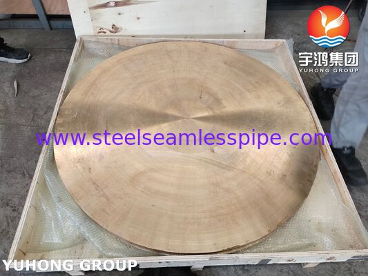 Cerchio grezzo forgiato in lega di rame UNS C46400 Naval Brass Plate ASME SB171 Disco forgiato