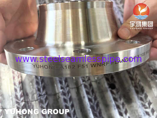 A182 F51 S31803 / S32205 Flancella di ferro inossidabile duplex con collo di saldatura WNRF