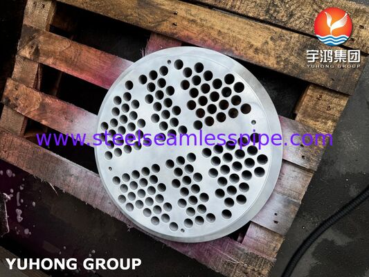 ASME SA240 SS304 Piastra Tubiera Scambiatore di Calore Forata di Precisione CNC per Servizio Petrolchimico Resistente alla Corrosione