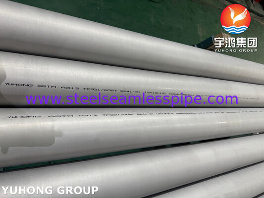 Tubo in acciaio inossidabile senza saldatura ASTM A312 TP321 UNS S32100 1.4541 per la generazione di energia