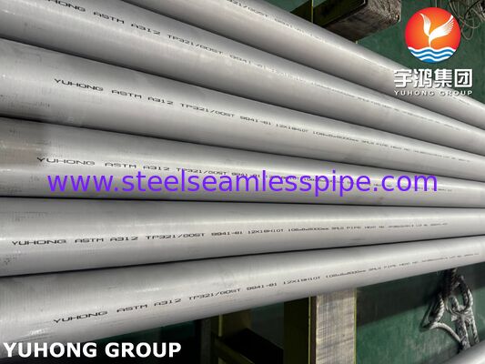 Tubo in acciaio inossidabile senza saldatura ASTM A312 TP321 UNS S32100 1.4541 per la generazione di energia