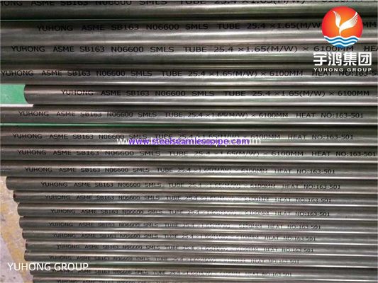Tubo in lega di Nicke Inconel 600 Tubo senza cuciture per scambiatori di calore SB163 UNS N06600
