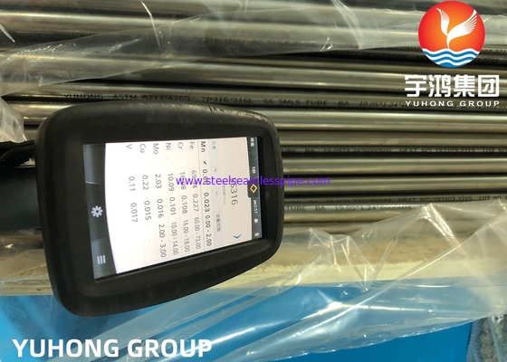 ASTM A269 TP316L/SUS316L/1,4404, tubo senza saldatura di acciaio inossidabile di 31.75*1.65*11800MM, metropolitana dello scambiatore di calore della caldaia