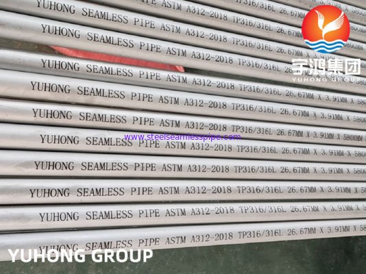 Tubo senza cuciture inossidabile di ASTM A312 TP304