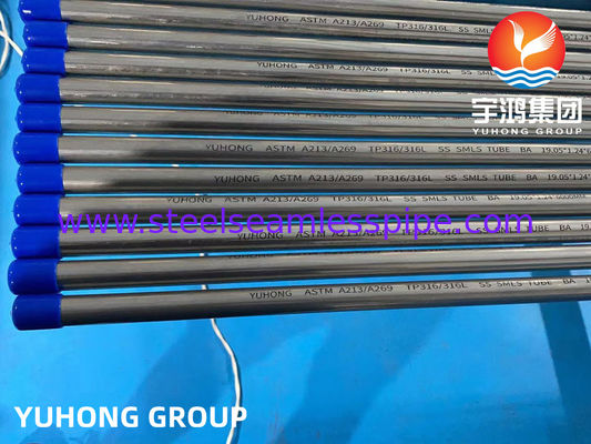 TUBO RICOTTO LUCIDO SENZA SALDATURA ASTM A213 ASME SA269 LAMIERA A FREDDO