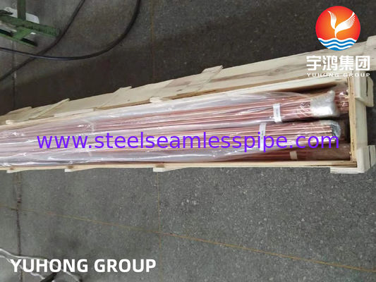 ASTM B111 / ASME SB111 TP2 UNS C12200 DHP Tubo di rame per scambiatori di calore senza saldature