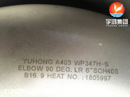 B16.9 Fittings per saldature ASTM A403 / ASME SA403 WP347H gomito in acciaio inossidabile