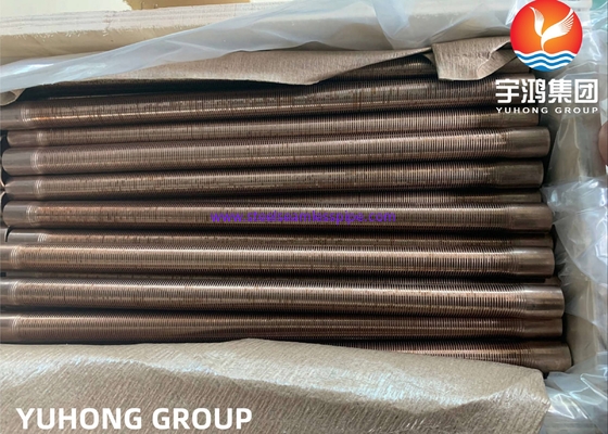 ASME SB111 C70600 Tubo a bassa pinna estruso Tubi per scambiatori di calore CuNi 90/10