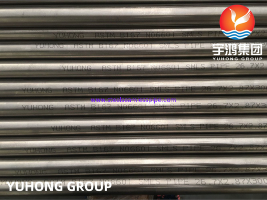 ASTM B167, ASME SB167 Inconel 601 UNS N06601 Tubo senza saldatura in acciaio di lega di nichel