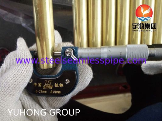 ASTM B111 C44300 Tubo senza saldature in lega di rame per condensatore e scambiatore di calore resistente alla corrosione