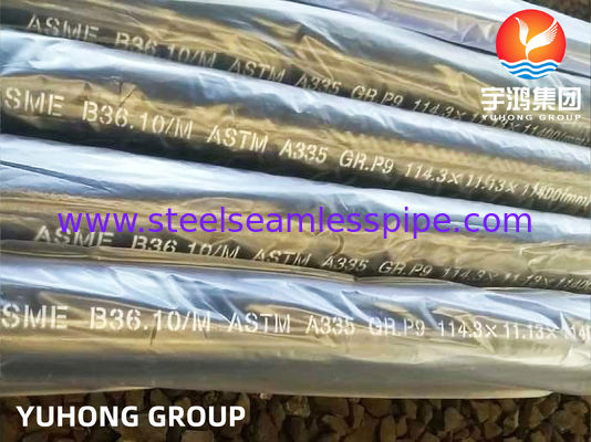 TUBO SENZA CUCITURE ASTM A335 DELL'ACCIAIO LEGATO P9/RIVESTIMENTO NERO DI ASME SA335