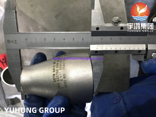 ASTM A815 UNS S32750 Super duplex tubo di acciaio montato riduttore concentrico