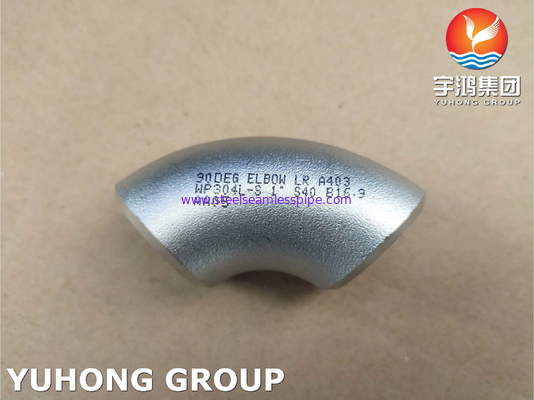 ASTM A403 WP304L Acciaio inossidabile a gomito con montatura per cuffia ASME B 16.9
