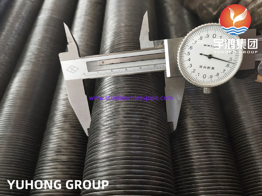 Tubo a pinna incorporato, tubo in acciaio al carbonio ASTM A179 con pinne in alluminio 1060 per scambiatori di calore