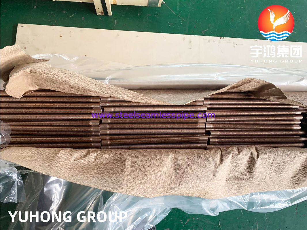 Tubo in lega di rame - tipo a alette basse, lega di rame B111 C70600 O61 cu70/ni30 per scambiatore di calore ad aria