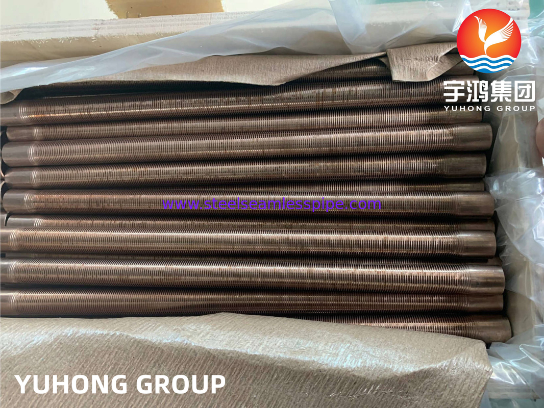 ASTM B111 C70600 Cu-Ni 90/10 tubo a pinna bassa per sistemi di riscaldamento a condensatore