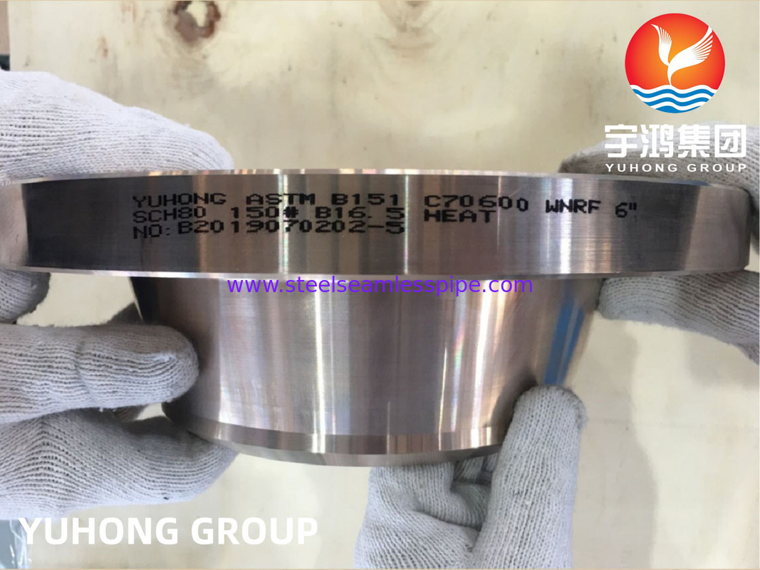 ASTM B151 C70600 2.0872 Cu-Ni alloy forgiato flange di collo di saldatura RF B16.5
