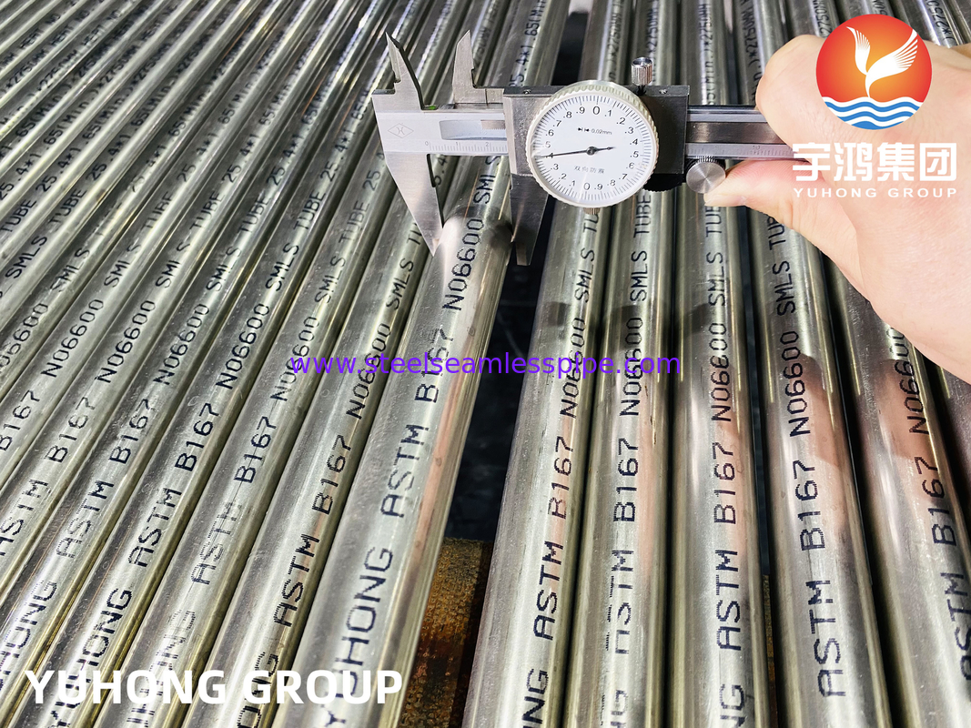 Reattore nucleare Tubo usato ASTM B167 Inconel 600 / UNS N06600 Tipo senza cuciture