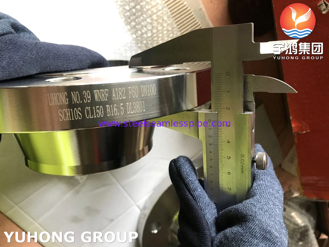 SA182 F60 / UNS S32205 Flancia in acciaio duplex forgiato, faccia RF a collo di saldatura ANSI B16.5, per apparecchiature per il trattamento delle acque reflue