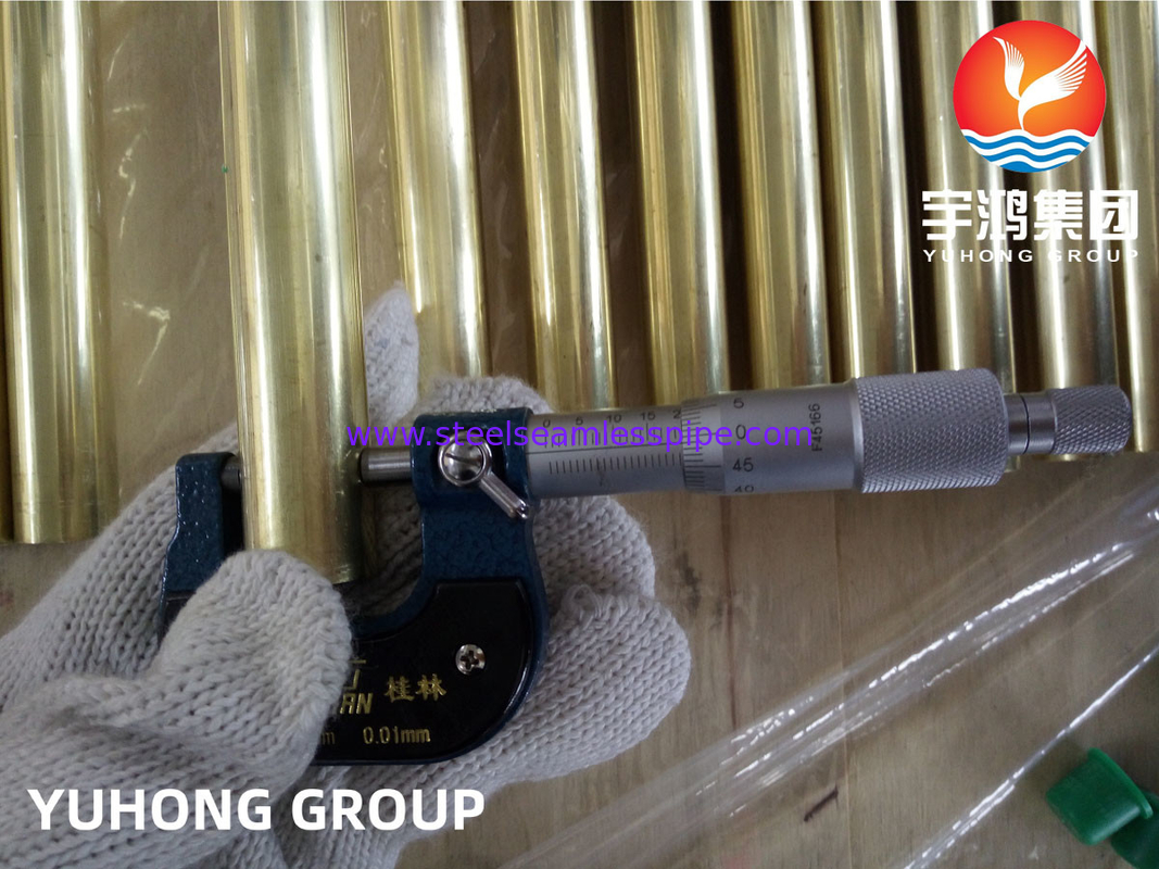 ASTM B111 / ASME SB111 C44300 Tubo di rame e nichel senza saldatura per l'applicazione nei sistemi di raffreddamento in condensatore