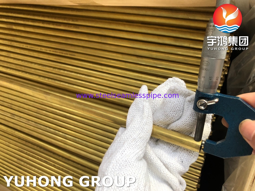 Tubo di rame in lega di rame ASTM B111 C44300 C68700 C70600 25.4mm*1.245mm*12995mm Condensatore radiatore di raffreddamento dell'aria