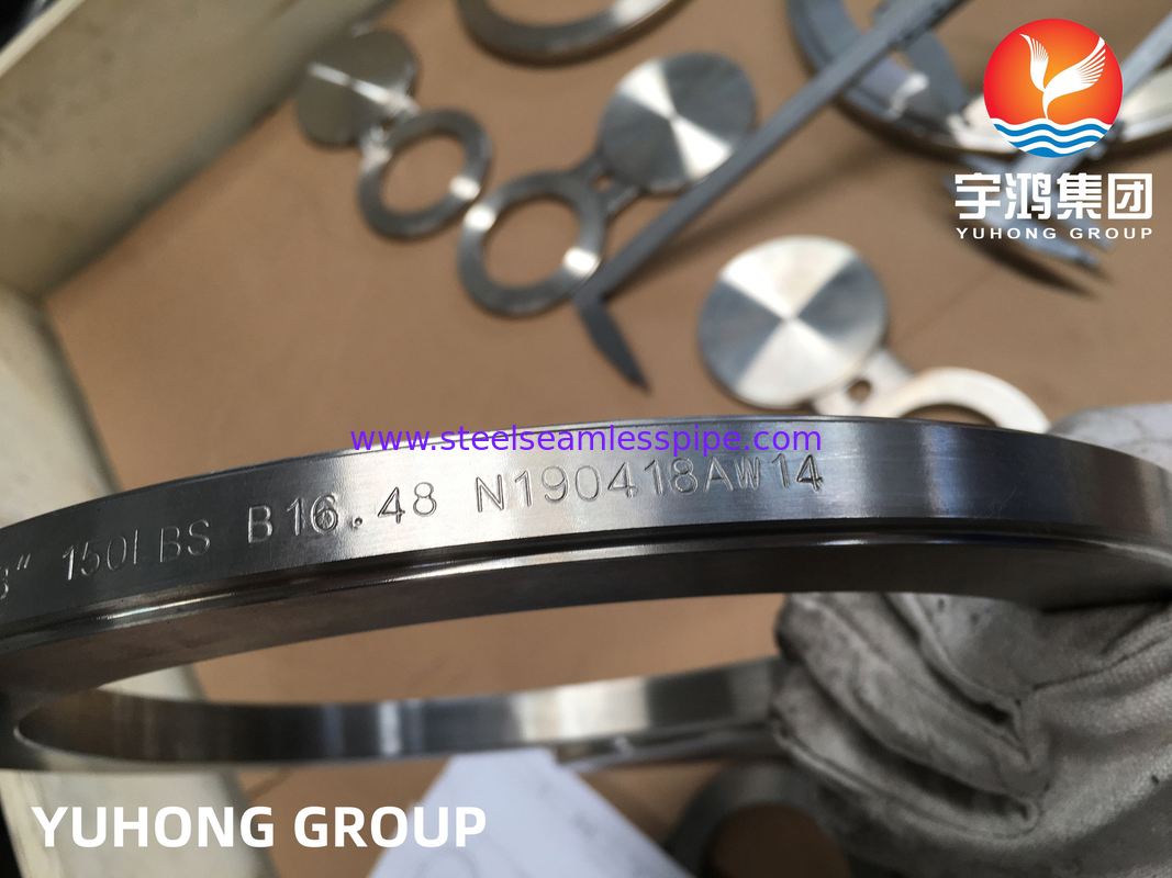 Flancia cieca degli occhiali, ASTM A182 F316L Flancia in acciaio inossidabile figura 8, RF ASME B16.48