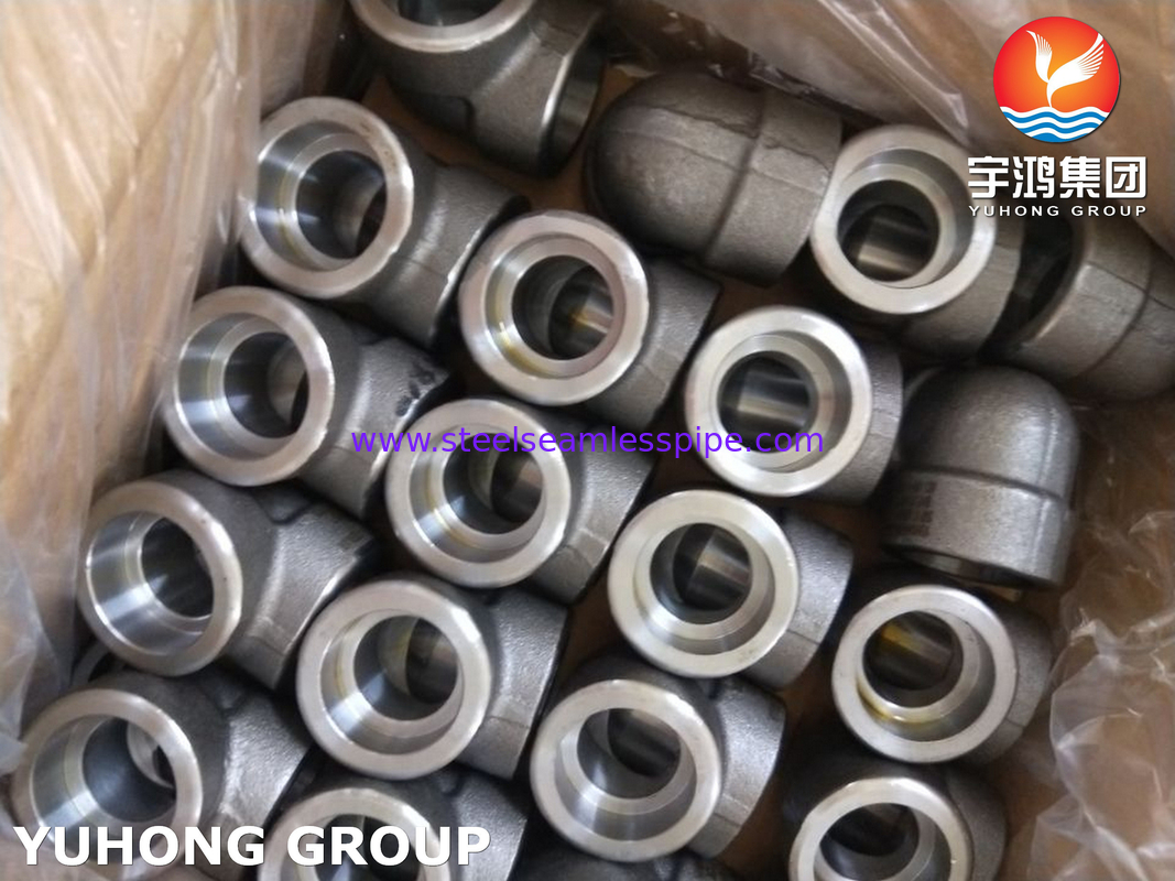 ASTM A105 Acciaio al carbonio Fittings Socket Weld 90Deg LR Elbows 3000LBS ASME B16.11