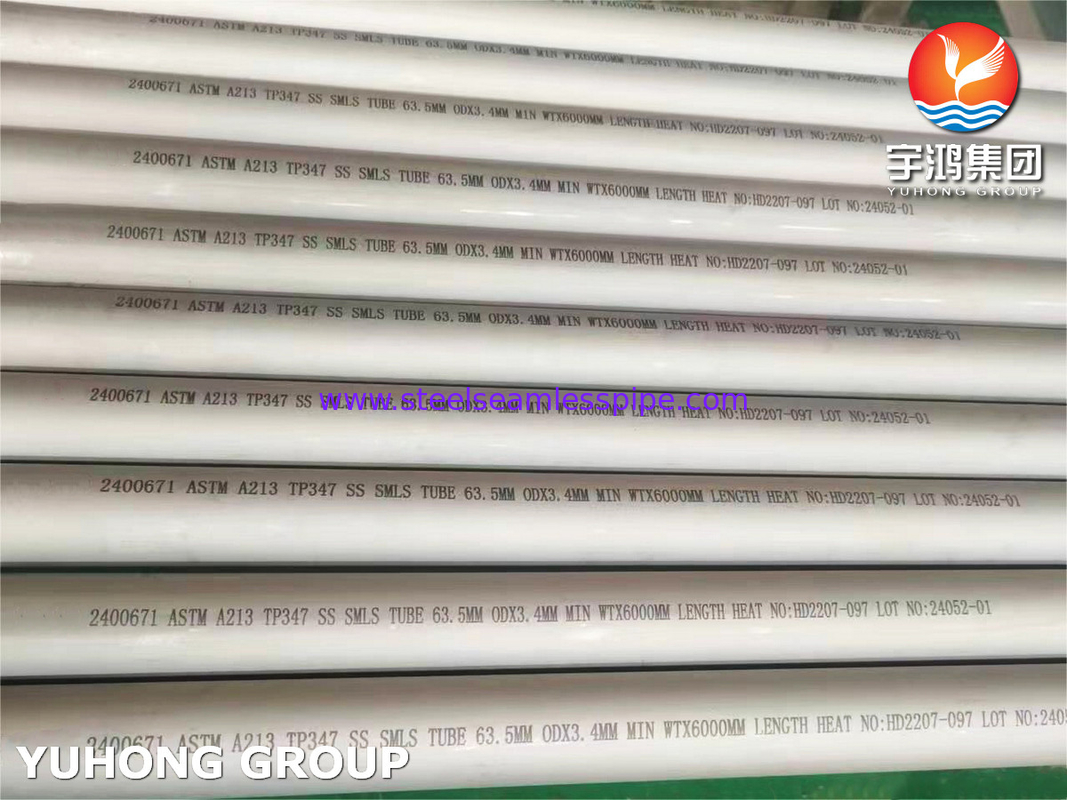 ASTM A213/ASME SA 213 TP347/TP347H Tubo senza cuciture in acciaio inossidabile nella caldaia per scambiatori di calore