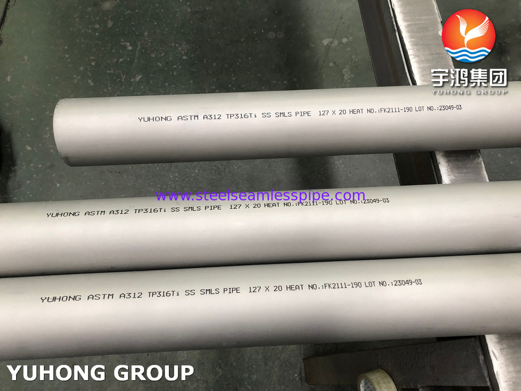 ASTM A312 316Ti tubo in acciaio inossidabile a parete spessa resistenza alla corrosione