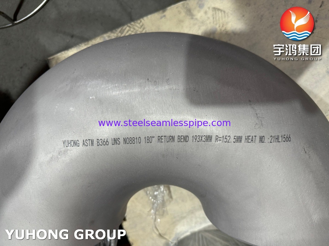 Fittings in acciaio inossidabile 180° RETURN BEND ASTM B366 INCONEL ALLOY Fittings N08810 800H