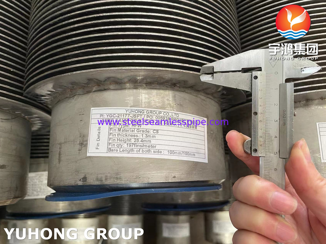 ASME SA106 GRADO B Tubo a pinna senza cuciture in acciaio al carbonio tipo HFW per riscaldatori a fuoco